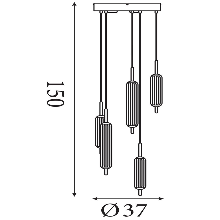 Searchlight - LED prigušivi luster na sajli CATTAIL LED/24W/230V