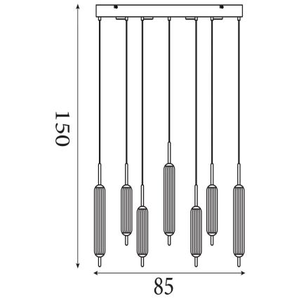 Searchlight - LED luster s mogućnošću prigušivanja na kabelu CATTAIL LED/33W/230V