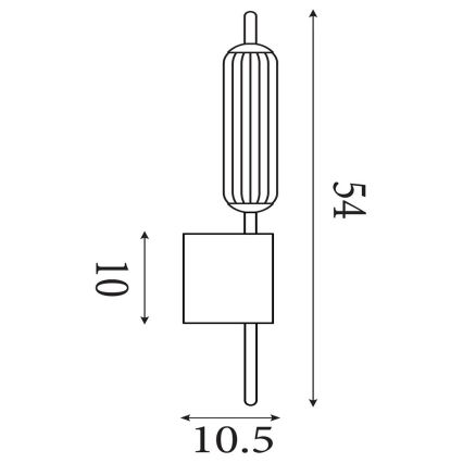 Searchlight - LED Prigušivo Zidno Svjetlo CATTAIL LED/6W/230V