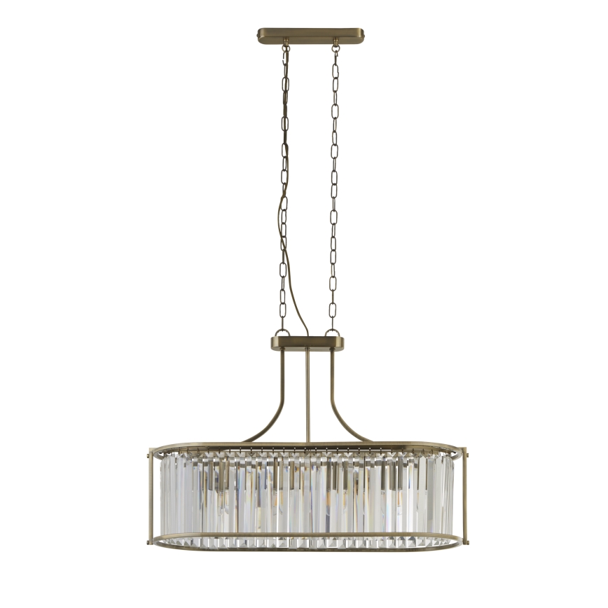 Searchlight - Luster na lancu VICTORIA 5xE27/60W/230V mesing
