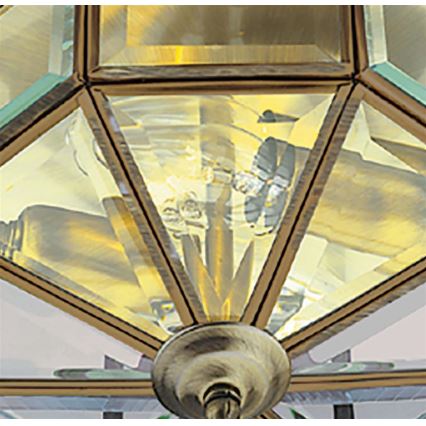 Searchlight - Stropna svjetiljka FLUSH 2xE14/60W/230V mesing