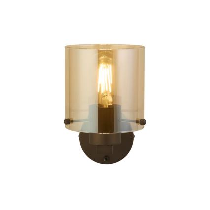 Searchlight - Zidna svjetiljka SWEDEN 1xE27/60W/230V smeđa/zadimljena