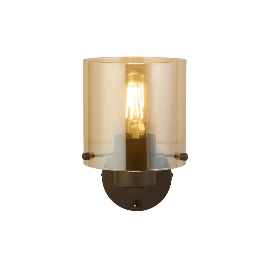 Searchlight - Zidna svjetiljka SWEDEN 1xE27/60W/230V smeđa/zadimljena