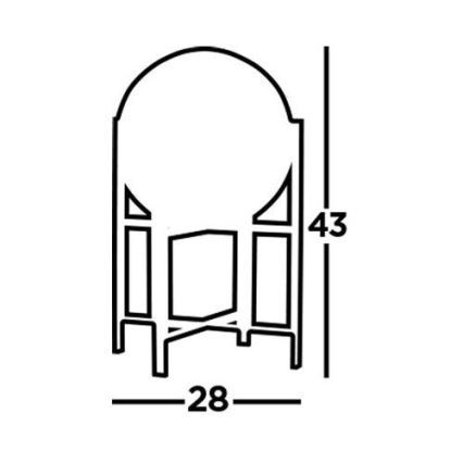 Searchlight - Stolna lampa AMSTERDAM 1xE27/60W/230V