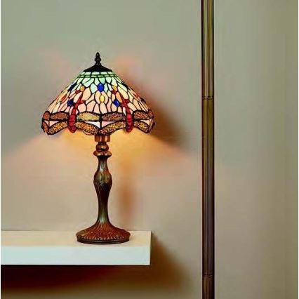 Searchlight - Tiffany stolna lampa DRAGONFLY 1xE27/60W/230V