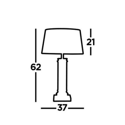 Searchlight - Stolna lampa PEDESTAL 1xE27/60W/230V crna