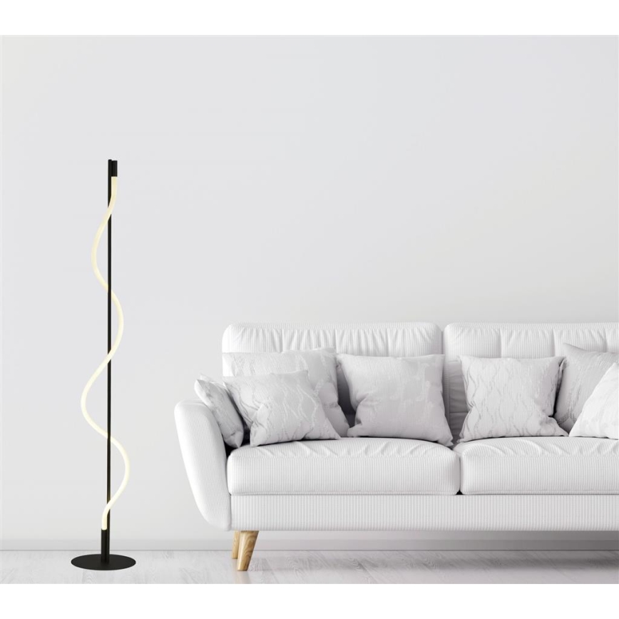 Searchlight - LED Prigušiva podna lampa REMY LED/20W/230V crna