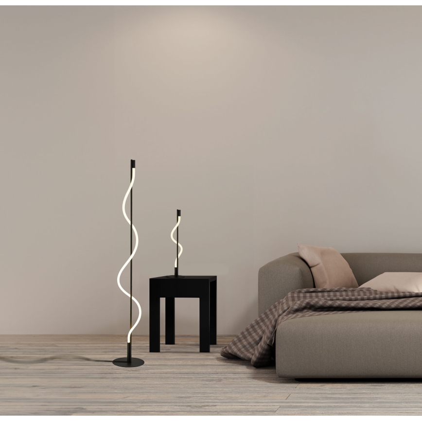 Searchlight - LED Prigušiva podna lampa REMY LED/20W/230V crna