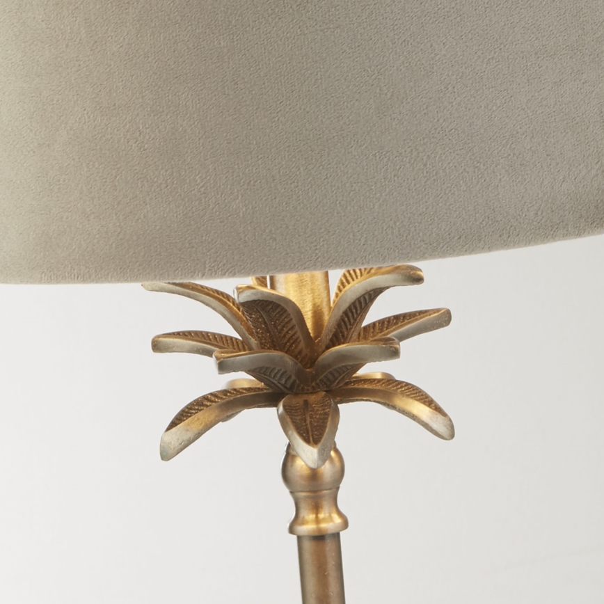 Searchlight - Stolna lampa PALM 1xE27/10W/230V bež/mat krom