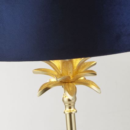 Searchlight - Stolna lampa PALM 1xE27/10W/230V plava/zlatna
