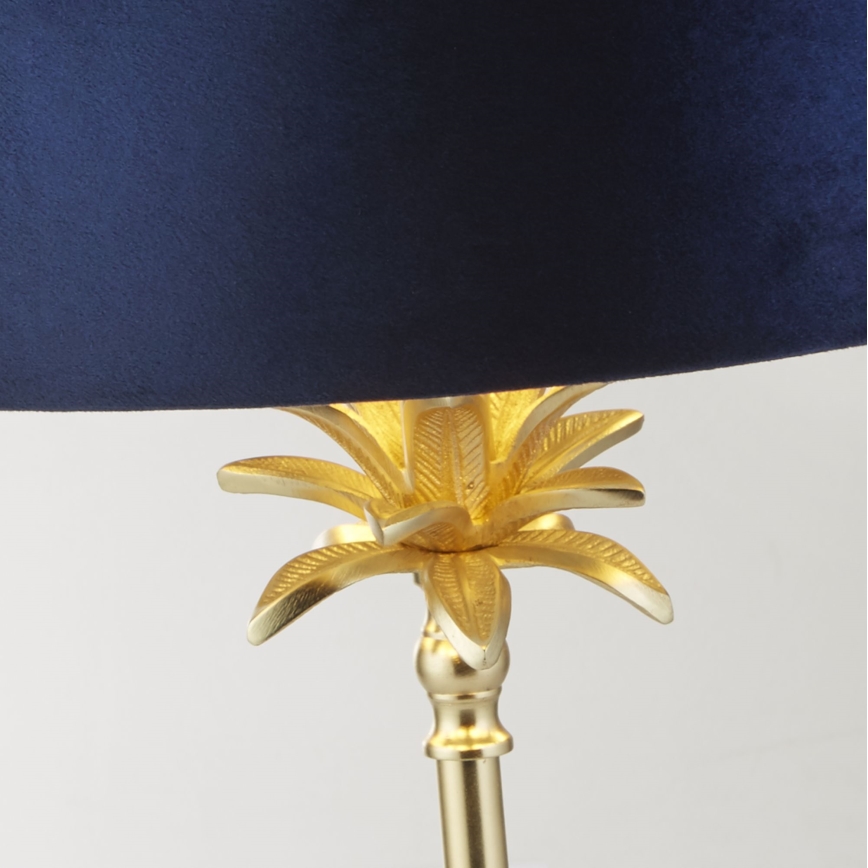 Searchlight - Stolna lampa PALM 1xE27/10W/230V plava/zlatna