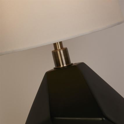 Searchlight - Stolna svjetiljka APEX 1xE27/60W/230V crna/siva