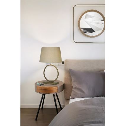 Searchlight - Stolna lampa ELEGANT 1xE27/60W/230V krem boje