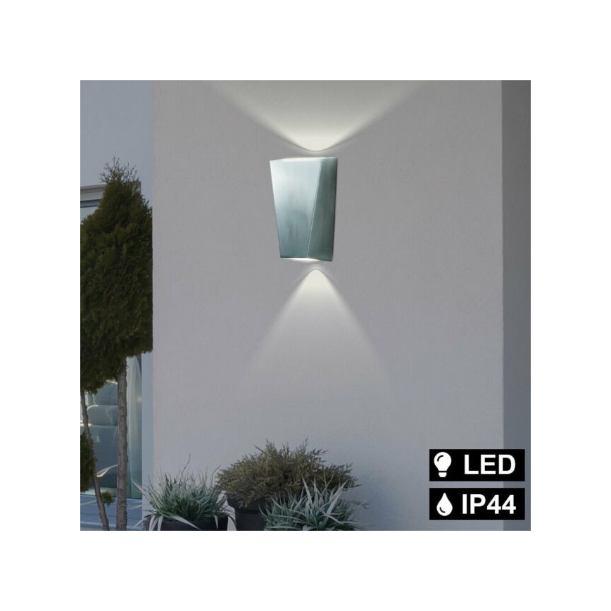 Searchlight - LED Vanjska zidna svjetiljka OUT 2xGU10/3W/230V IP44 srebrna