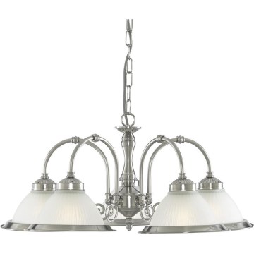 Searchlight - Luster na lancu AMERICAN DINER 5xE14/60W/230V sjajni krom