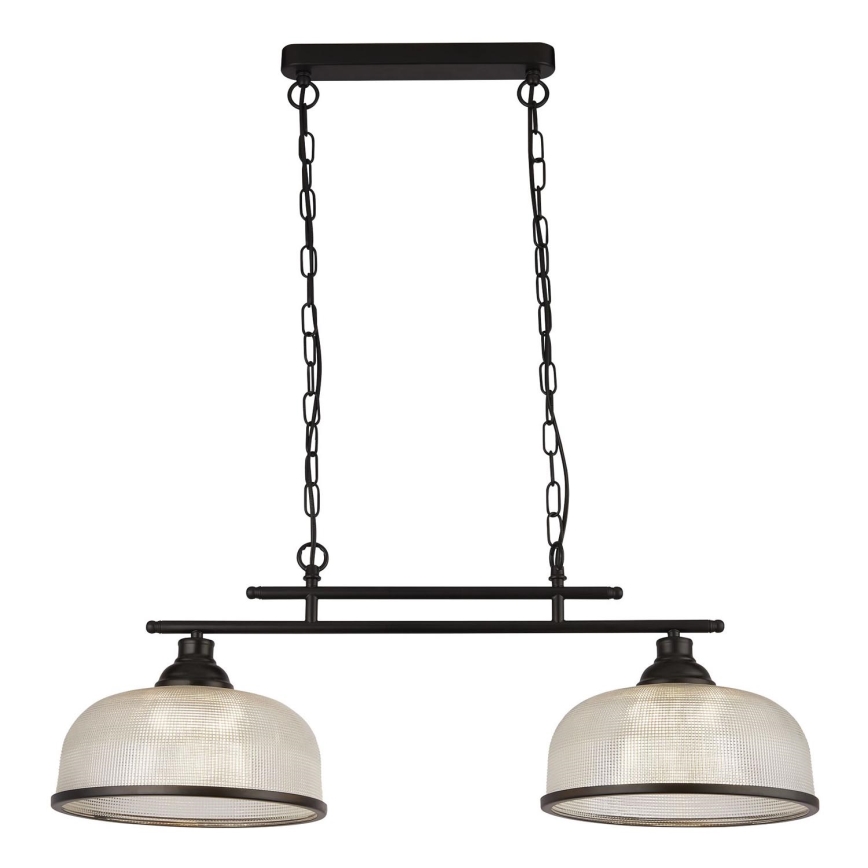 Searchlight - Luster na lancu BISTRO 2xE27/60W/230V crna