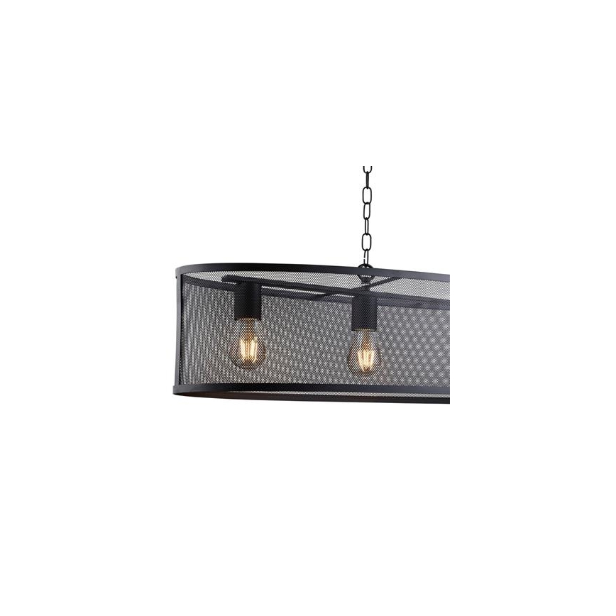 Searchlight - Luster na lancu FISHNET 4xE27/60W/230V crna