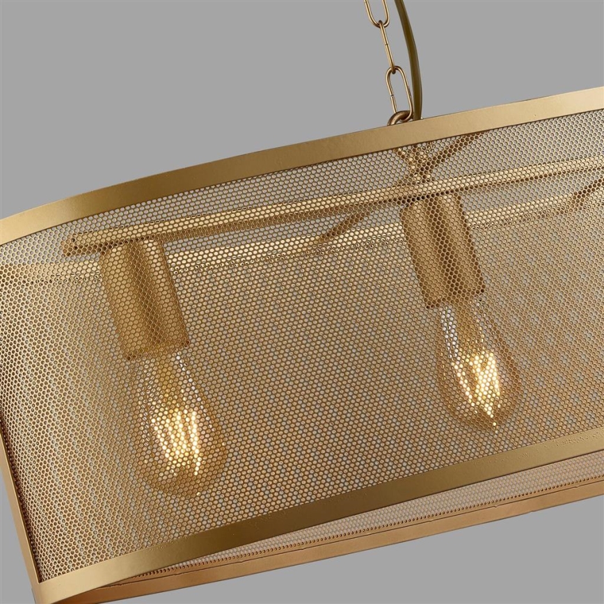 Searchlight - Luster na lancu FISHNET 4xE27/60W/230V zlatna