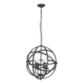 Searchlight - Luster na lancu ORBIT 4xE14/60W/230V crna