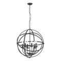 Searchlight - Luster na lancu ORBIT 6xE14/60W/230V crna