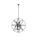 Searchlight - Luster na lancu ORBIT 8xE14/60W/230V crna