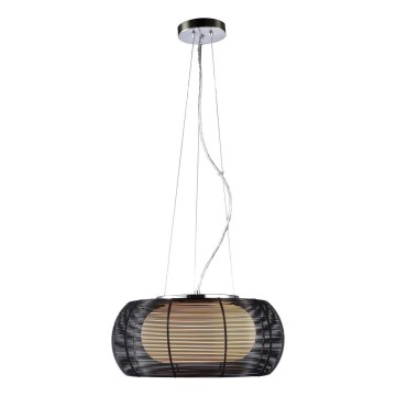 Searchlight - Luster na sajli 2xE27/60W/230V pr. 40 cm crna