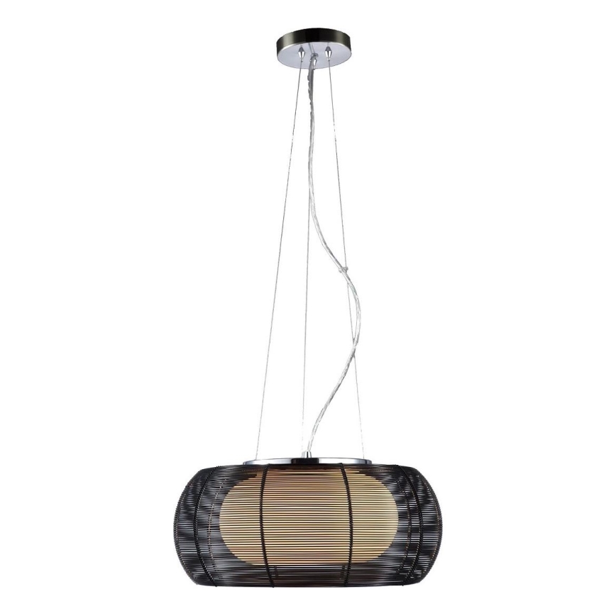 Searchlight - Luster na sajli 2xE27/60W/230V pr. 40 cm crna