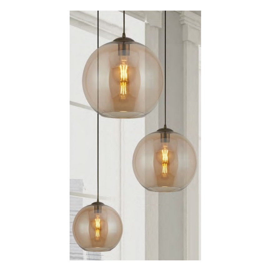 Searchlight - Luster na sajli BALL 1xE27/60W/230V bronza