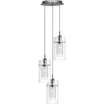 Searchlight - Luster na sajli DUO 3xE14/60W/230V mat krom