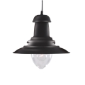 Searchlight - Luster na sajli FISHERMAN 1xE27/60W/230V crna