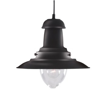 Searchlight - Luster na sajli FISHERMAN 1xE27/60W/230V crna