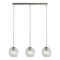 Searchlight - Luster na sajli PENDANT 3xE27/40W/230V mat krom
