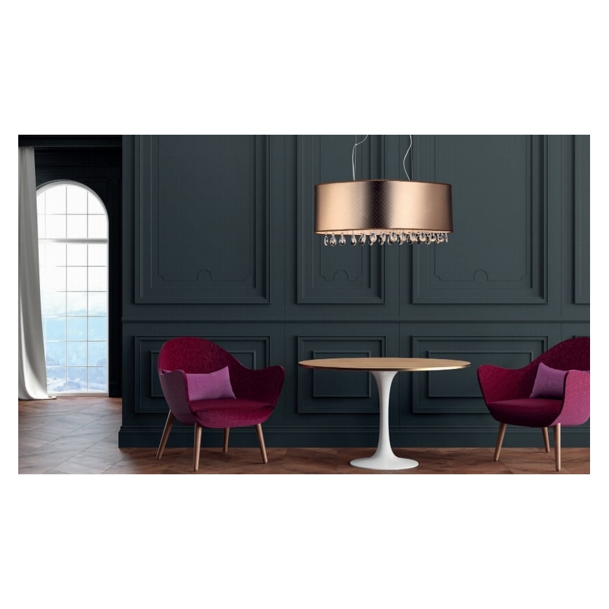 Searchlight - Luster na sajli MOTAN 4xE14/40W/230V bakar