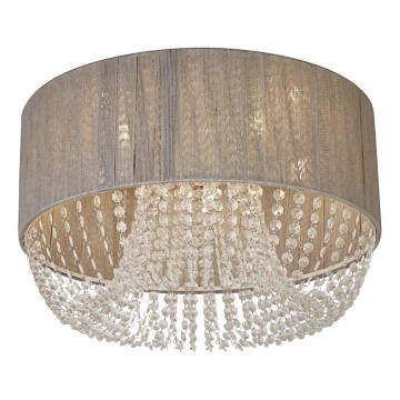 Searchlight - Stropna svjetiljka BELLANO 5xG9/7W/230V Ø 50 cm siva