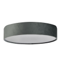 Searchlight - Stropna svjetiljka DRUM 3xE27/60W/230V siva