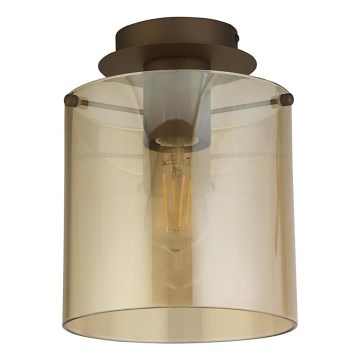 Searchlight - Stropna svjetiljka SWEDEN 1xE27/60W/230V Ø 22 cm smeđa/zadimljena