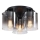 Searchlight - Stropna svjetiljka SWEDEN 3xE27/60W/230V Ø 39 cm crna/zadimljena