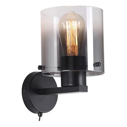 Searchlight - Zidna svjetiljka SWEDEN 1xE27/60W/230V crna/zadimljena