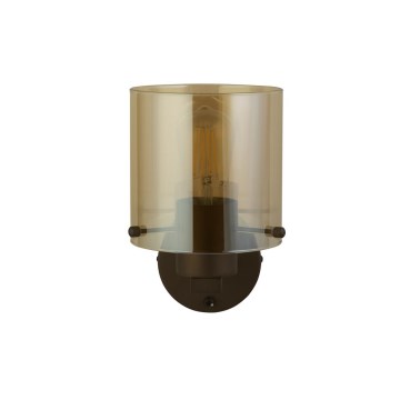Searchlight - Zidna svjetiljka SWEDEN 1xE27/60W/230V smeđa/zadimljena