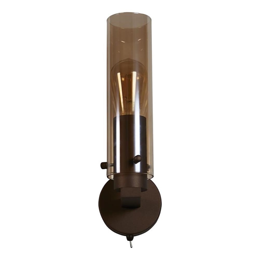 Searchlight - Zidna svjetiljka SWEDEN 1xE27/60W/230V smeđa/zadimljena