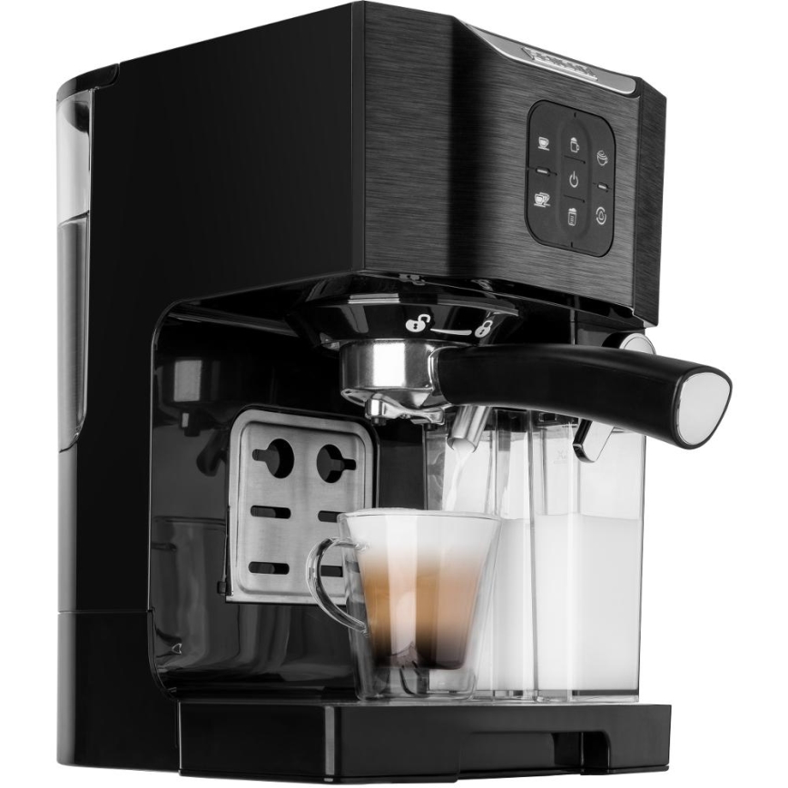 Sencor - Aparat za espresso s portafilom 1450W/230V crna/matirani krom