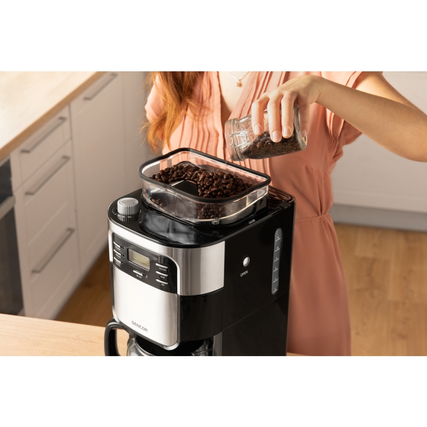 Sencor - Aparat za filter kavu 1,5 l s LCD zaslonom 900W/230V