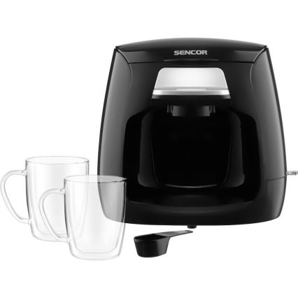 Sencor - Aparat za kavu s dva šalice 500W/230V crna