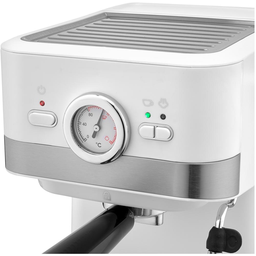 Sencor - Aparat za kavu s polugom espresso 1050W/230V bijela/mat krom