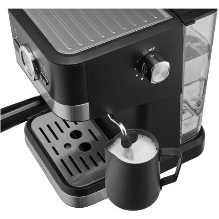 Sencor - Aparat za kavu s polugom espresso 1050W/230V crna/mat krom