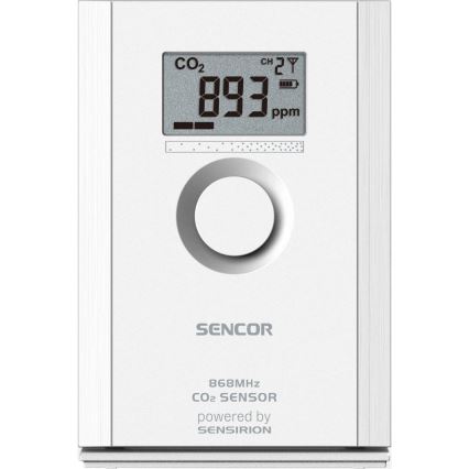 Sencor - Bežični senzor ugljikovog dioksida 5V/3xAA 2000 mAh