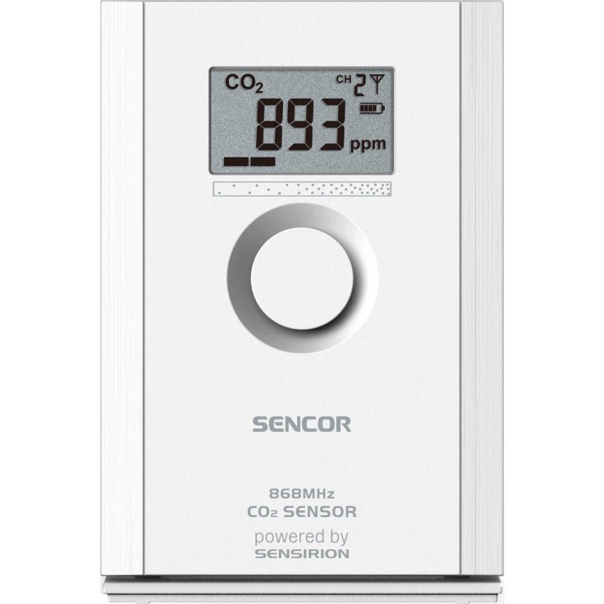 Sencor - Bežični senzor ugljikovog dioksida 5V/3xAA 2000 mAh