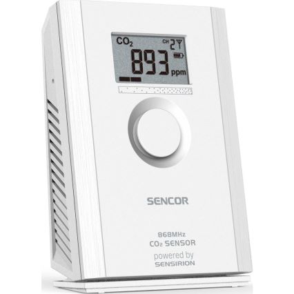 Sencor - Bežični senzor ugljikovog dioksida 5V/3xAA 2000 mAh
