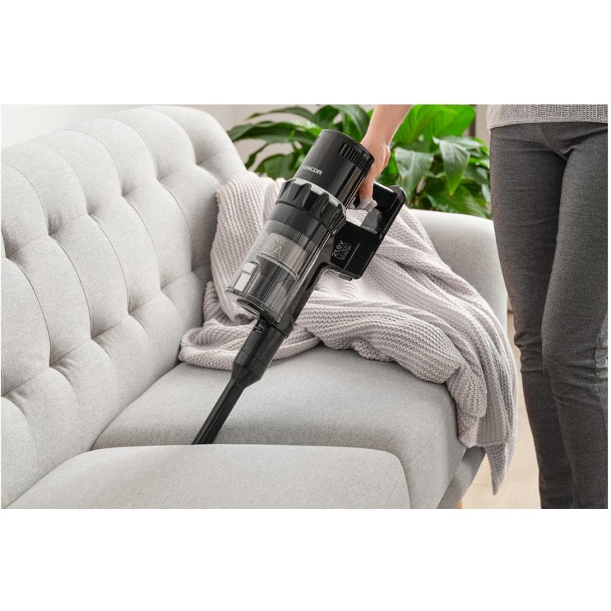 Sencor - Bežični štapni usisivač 2u1 250W/2200 mAh crna