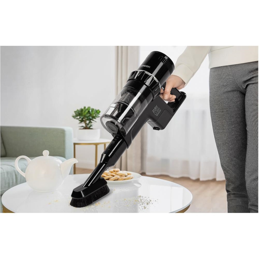 Sencor - Bežični štapni usisivač 2u1 250W/2200 mAh crna